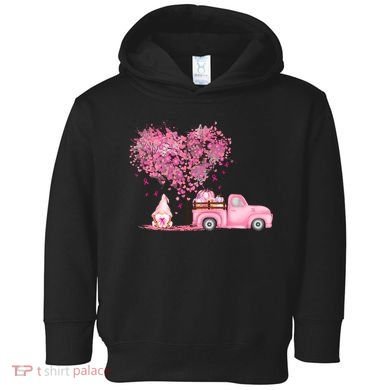 Breast Cancer Awareness Gnome Vintage Fall Truck Toddler Hoodie
