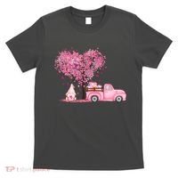 Breast Cancer Awareness Gnome Vintage Fall Truck T-Shirt thumb 0