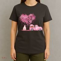 Breast Cancer Awareness Gnome Vintage Fall Truck T-Shirt thumb 4