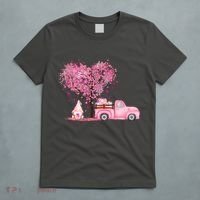 Breast Cancer Awareness Gnome Vintage Fall Truck T-Shirt thumb 5