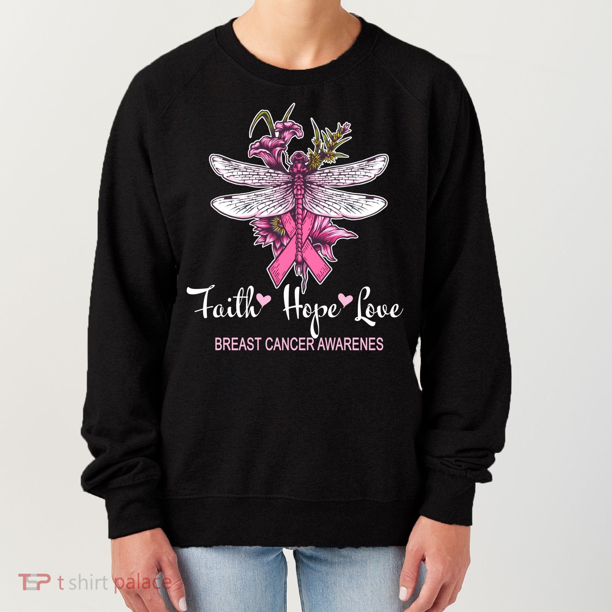Breast Cancer Awareness Dragonfly Women's Sweatshirt