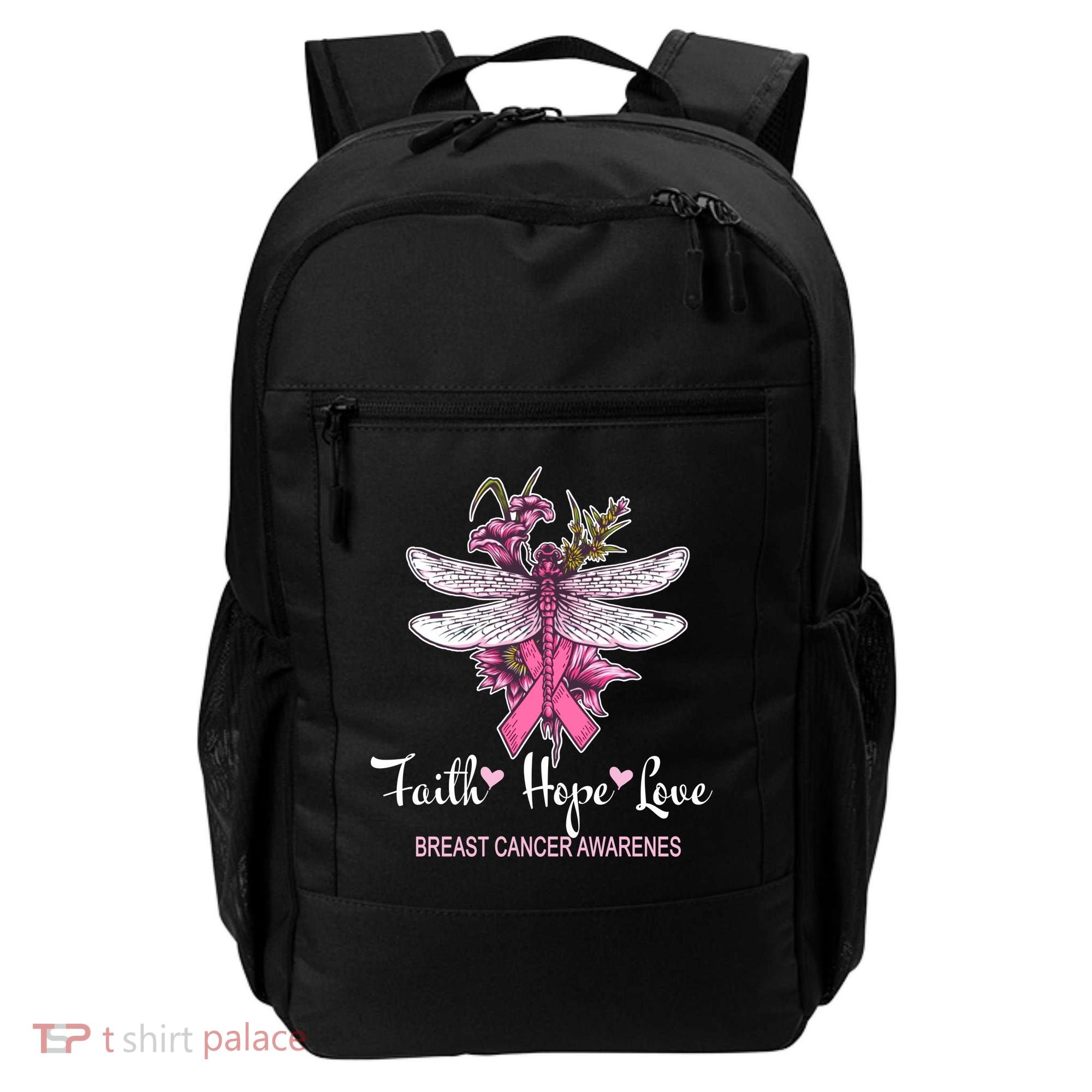 Breast Cancer Awareness Dragonfly Backpack