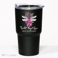 Breast Cancer Awareness Dragonfly Tumbler thumb 0