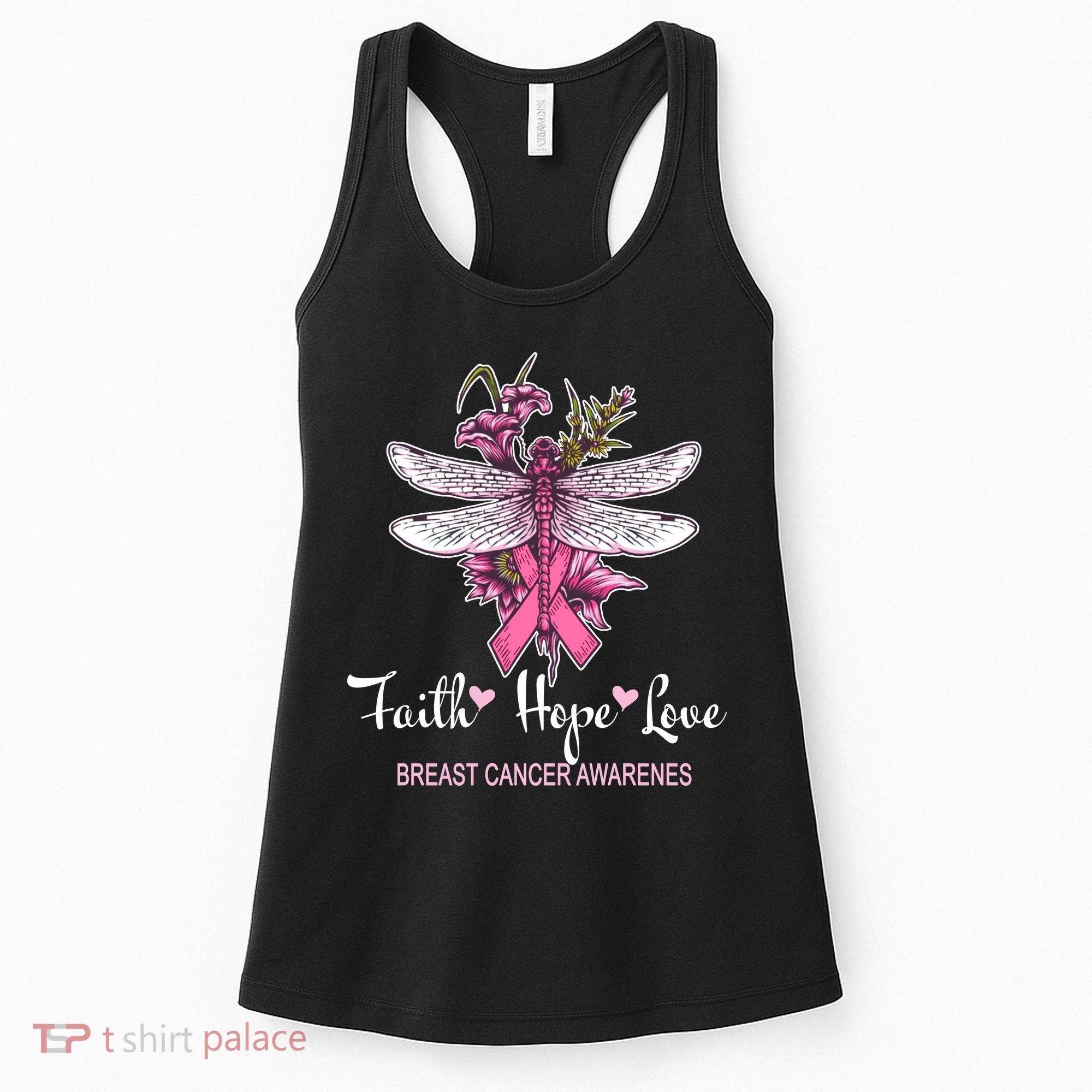 Breast Cancer Awareness Dragonfly Women's Tank Top