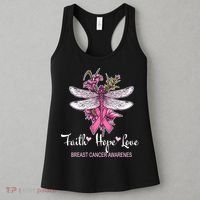 Breast Cancer Awareness Dragonfly Women's Tank Top thumb 3