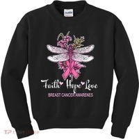Breast Cancer Awareness Dragonfly Kids Sweatshirt thumb 0