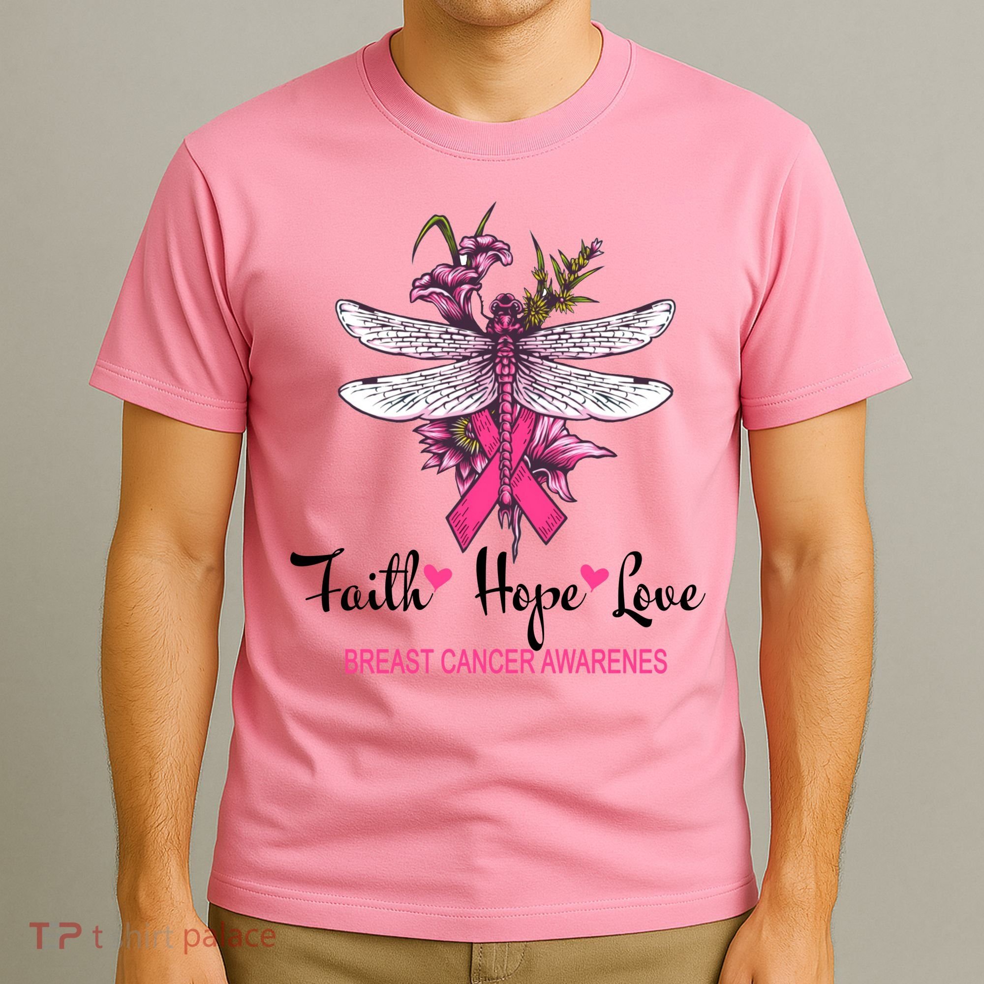 Breast Cancer Awareness Dragonfly T-Shirt