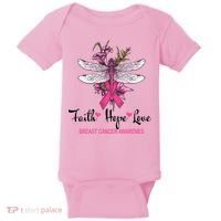 Breast Cancer Awareness Dragonfly Baby Bodysuit thumb 0