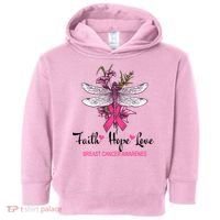 Breast Cancer Awareness Dragonfly Toddler Hoodie thumb 0