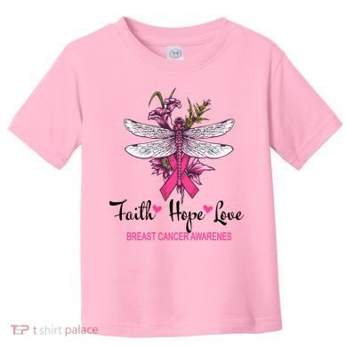 Breast Cancer Awareness Dragonfly Toddler T-Shirt