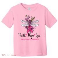 Breast Cancer Awareness Dragonfly Toddler T-Shirt thumb 0