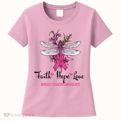 Breast Cancer Awareness Dragonfly Women's T-Shirt