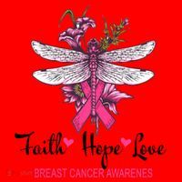Breast Cancer Awareness Dragonfly Santa Hat thumb 1