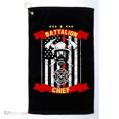 Battalion Chief American Firefighter Fire Hero Design Meaningful Gift Golf Towel
