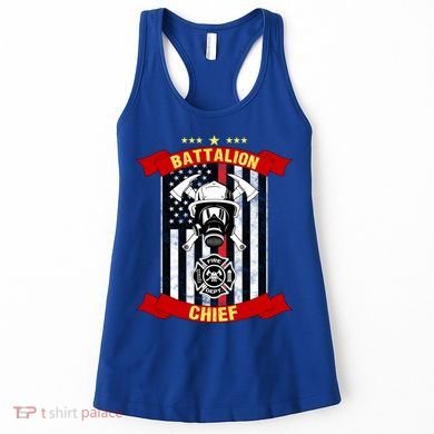 Battalion Chief American Firefighter Fire Hero Design Meaningful Gift Women's Tank Top