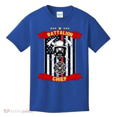 Battalion Chief American Firefighter Fire Hero Design Meaningful Gift Kids T-Shirt