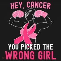 Breast Cancer Awareness Hey Cancer You Picked The Wrong Girl Mousepad thumb 1