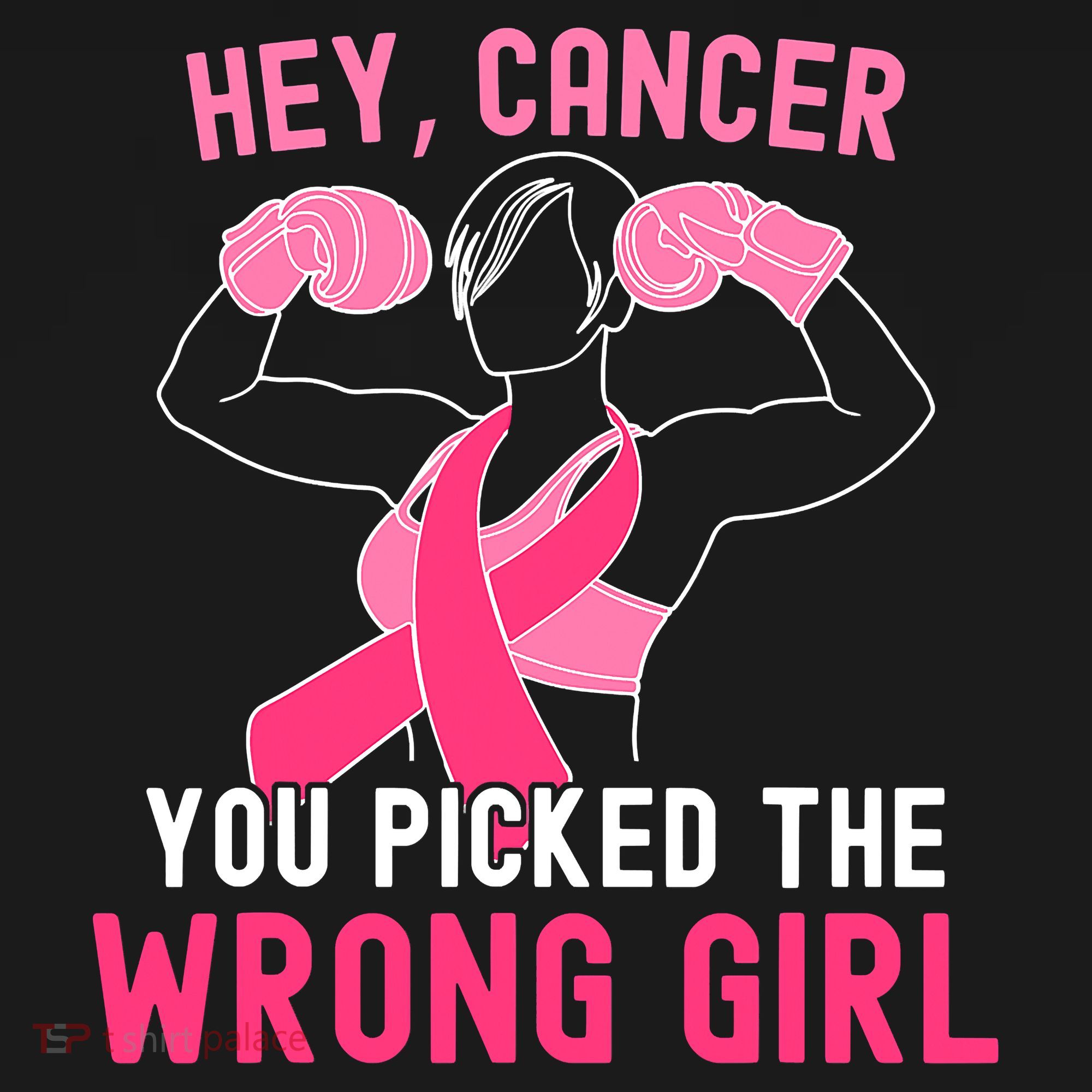 Breast Cancer Awareness Hey Cancer You Picked The Wrong Girl Women's Tank Top