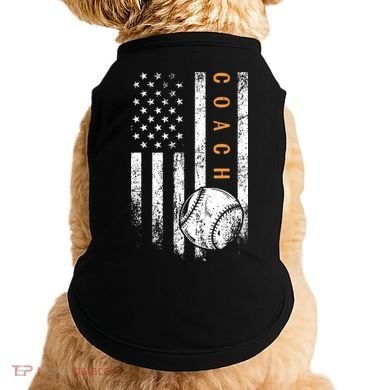 Baseball Coach American Flag Baseball Trainer Coaching Doggie Tank