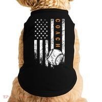 Baseball Coach American Flag Baseball Trainer Coaching Doggie Tank thumb 0