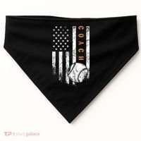 Baseball Coach American Flag Baseball Trainer Coaching USA-Made Doggie Bandana thumb 0