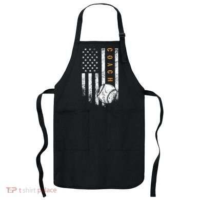 Baseball Coach American Flag Baseball Trainer Coaching Apron
