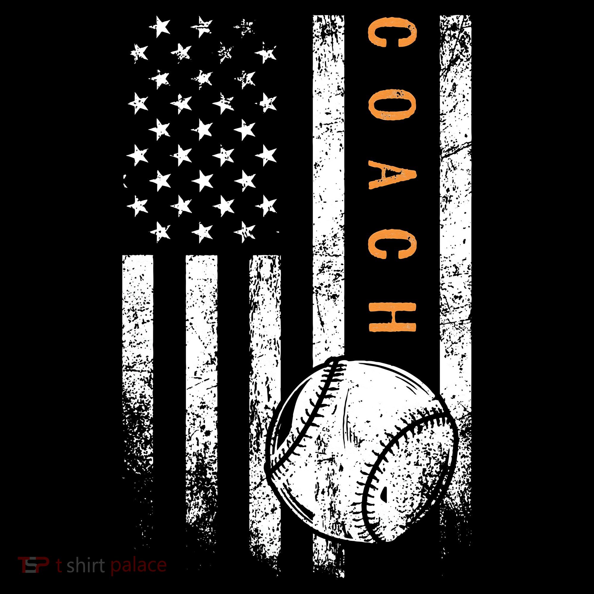 Baseball Coach American Flag Baseball Trainer Coaching Apron