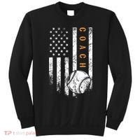 Baseball Coach American Flag Baseball Trainer Coaching Sweatshirt thumb 0