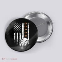 Baseball Coach American Flag Baseball Trainer Coaching Button thumb 0