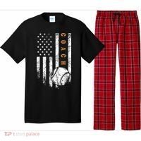 Baseball Coach American Flag Baseball Trainer Coaching Pajama Set thumb 0