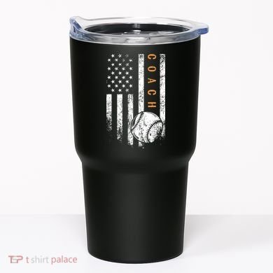 Baseball Coach American Flag Baseball Trainer Coaching Tumbler