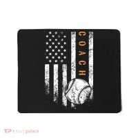 Baseball Coach American Flag Baseball Trainer Coaching Mousepad thumb 0