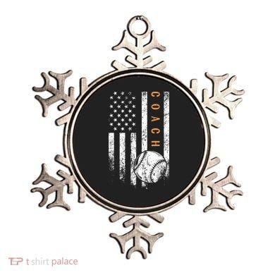 Baseball Coach American Flag Baseball Trainer Coaching Ornament