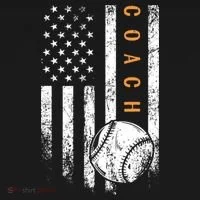 Baseball Coach American Flag Baseball Trainer Coaching Toddler Hoodie thumb 2