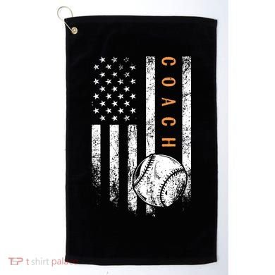 Baseball Coach American Flag Baseball Trainer Coaching Golf Towel
