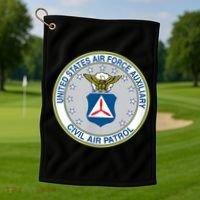 Best Civil Air Patrol Circle Air Force Auxiliary USAF Golf Towel thumb 1