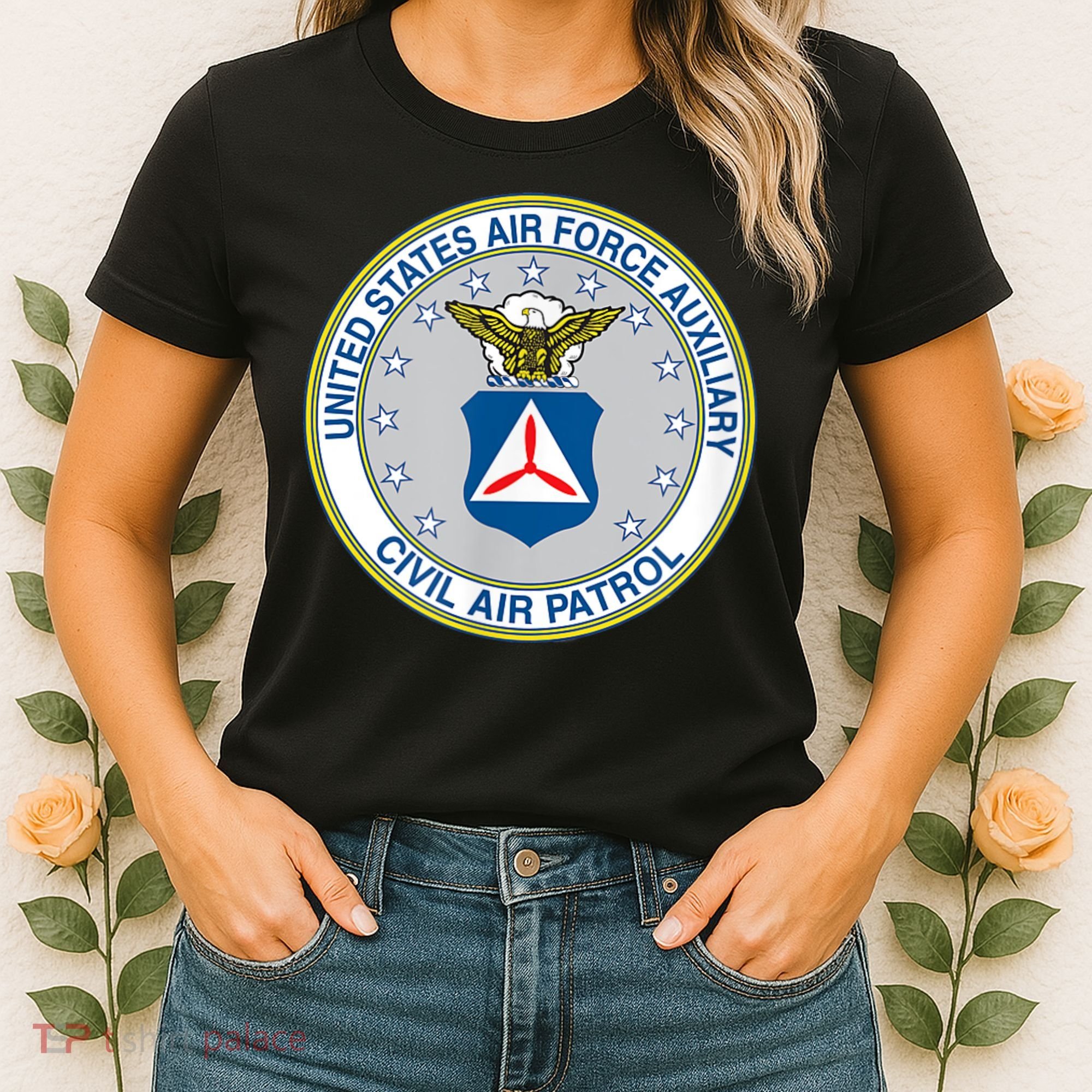 Best Civil Air Patrol Circle Air Force Auxiliary USAF Women's T-Shirt