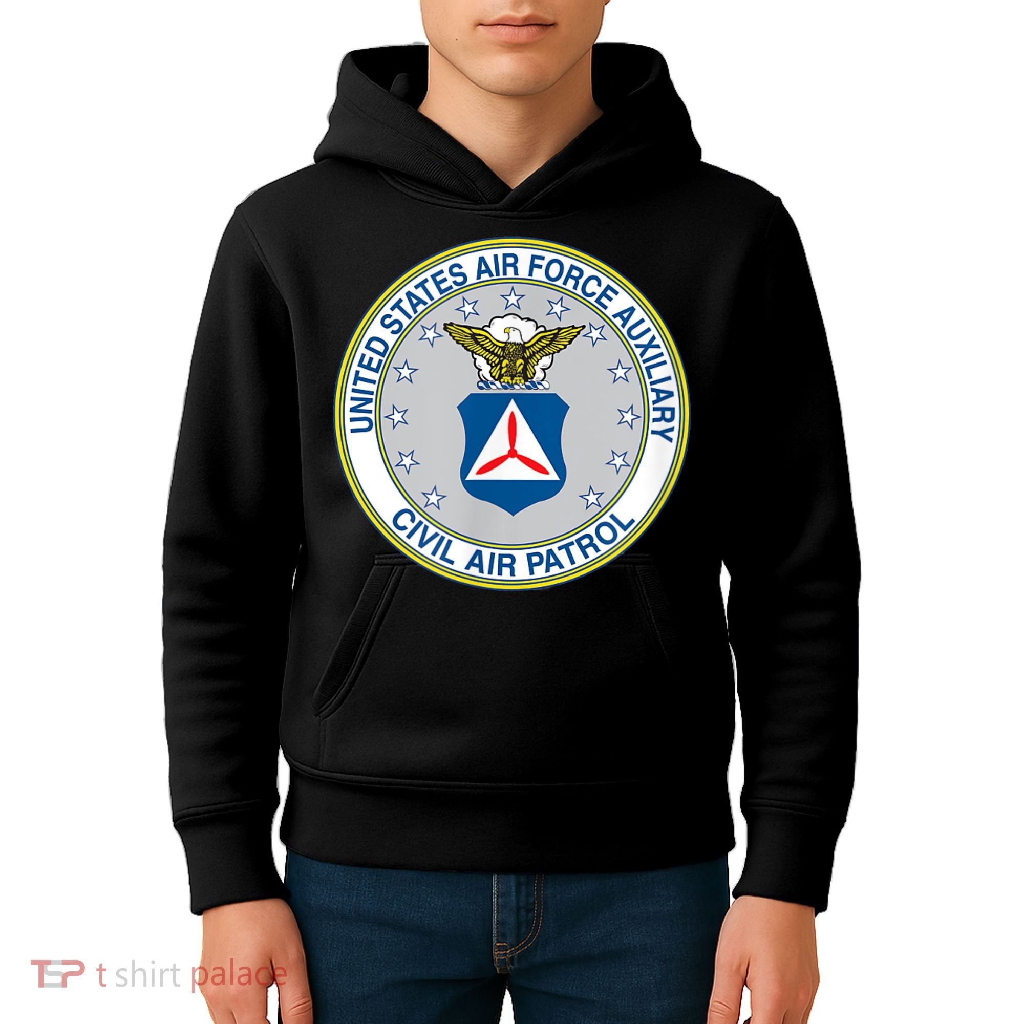 Best Civil Air Patrol Circle Air Force Auxiliary USAF Kids Hoodie