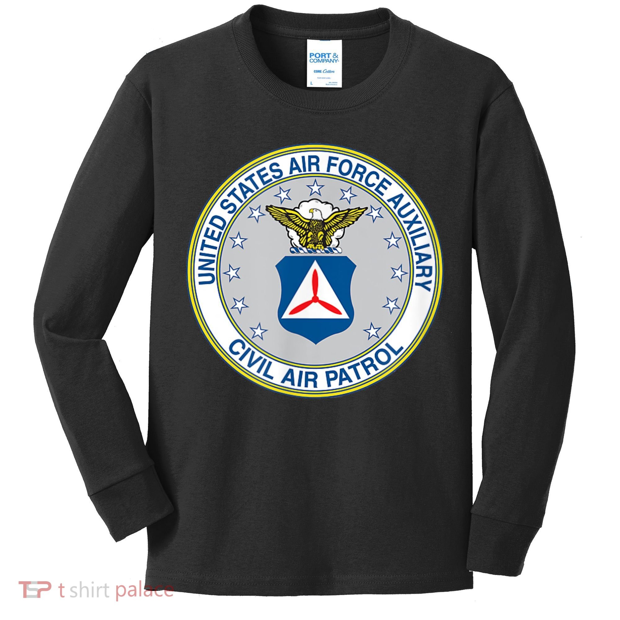 Best Civil Air Patrol Circle Air Force Auxiliary USAF Kids Long Sleeve Shirt
