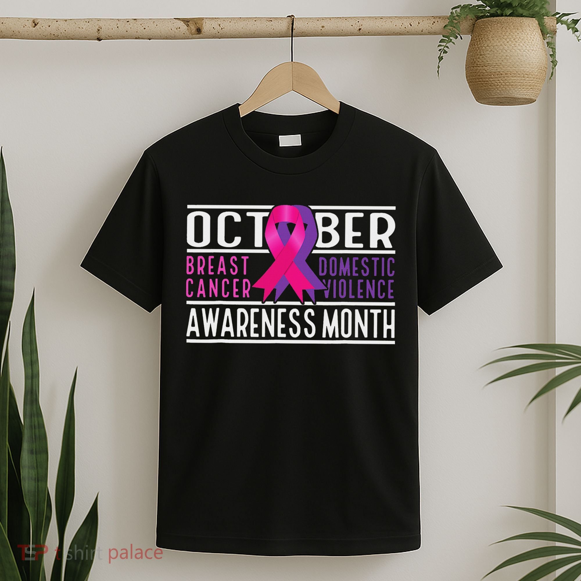 Breast Cancer And Domestic Violence Awareness Month T-Shirt