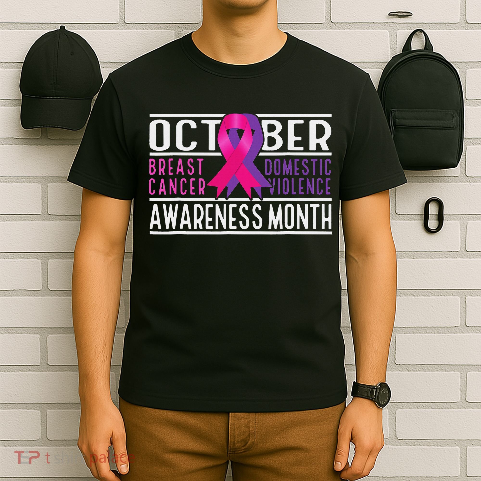 Breast Cancer And Domestic Violence Awareness Month T-Shirt