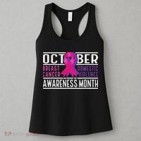 Breast Cancer And Domestic Violence Awareness Month Women's Tank Top thumb 3