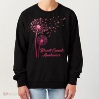 Breast Cancer Awareness Dandelion Pink Ribbon Women's Sweatshirt thumb 0