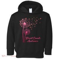 Breast Cancer Awareness Dandelion Pink Ribbon Toddler Hoodie thumb 0