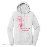 Breast Cancer Awareness Dandelion Pink Ribbon Women's Hoodie thumb 0