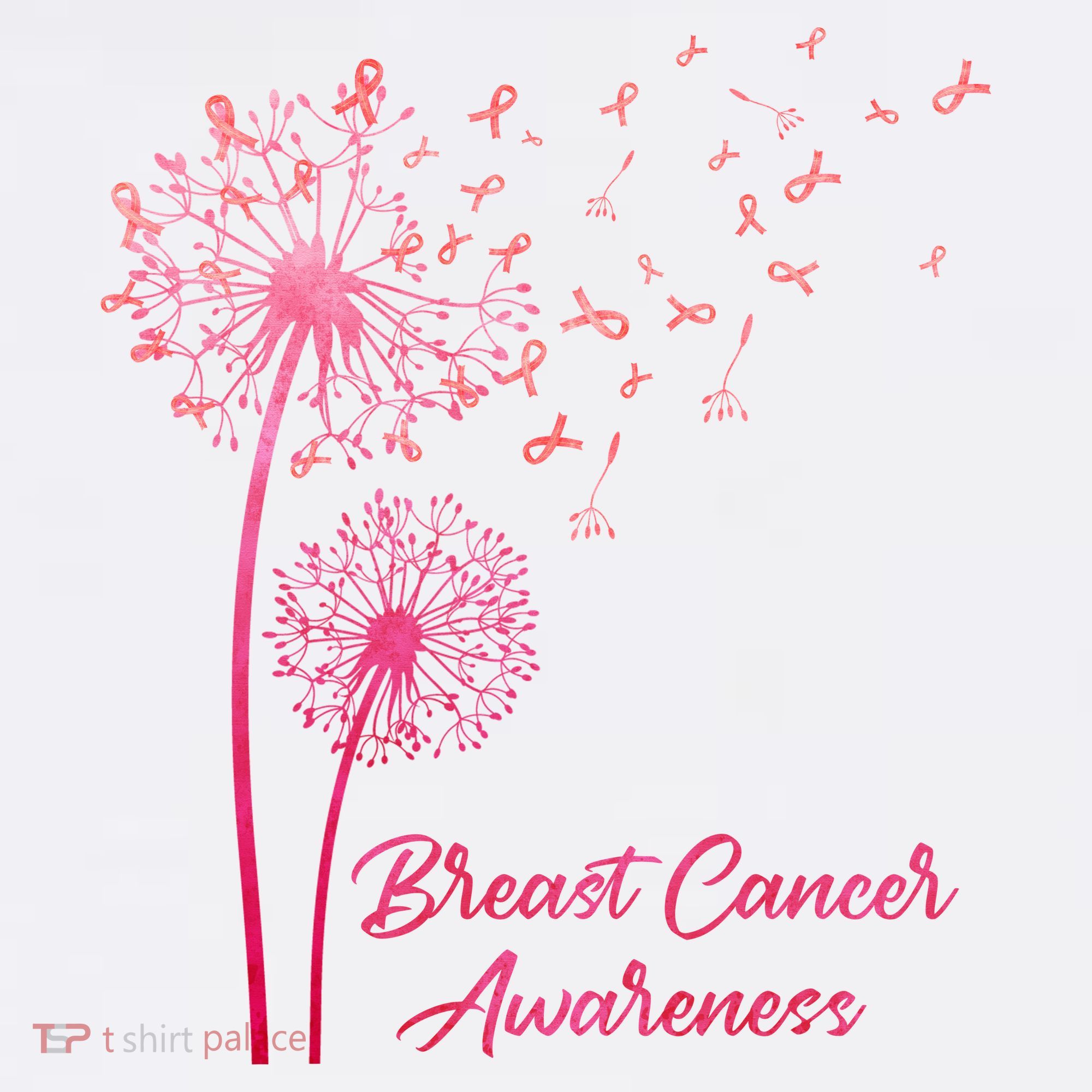 Breast Cancer Awareness Dandelion Pink Ribbon Women's Hoodie