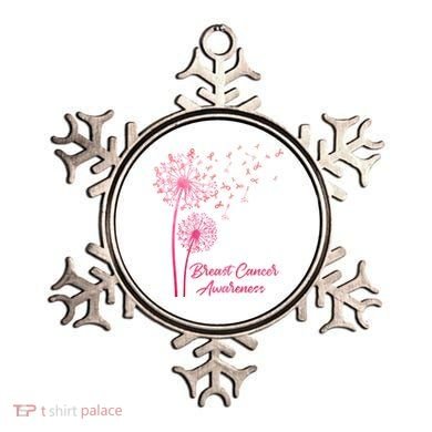Breast Cancer Awareness Dandelion Pink Ribbon Ornament