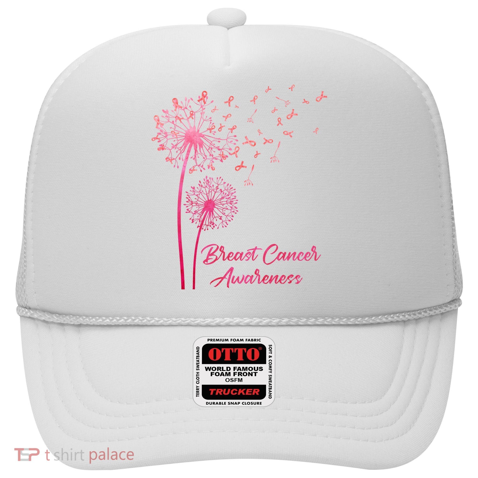 Breast Cancer Awareness Dandelion Pink Ribbon Hat