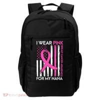 Breast Cancer Awareness I Wear For My Nana Backpack thumb 0