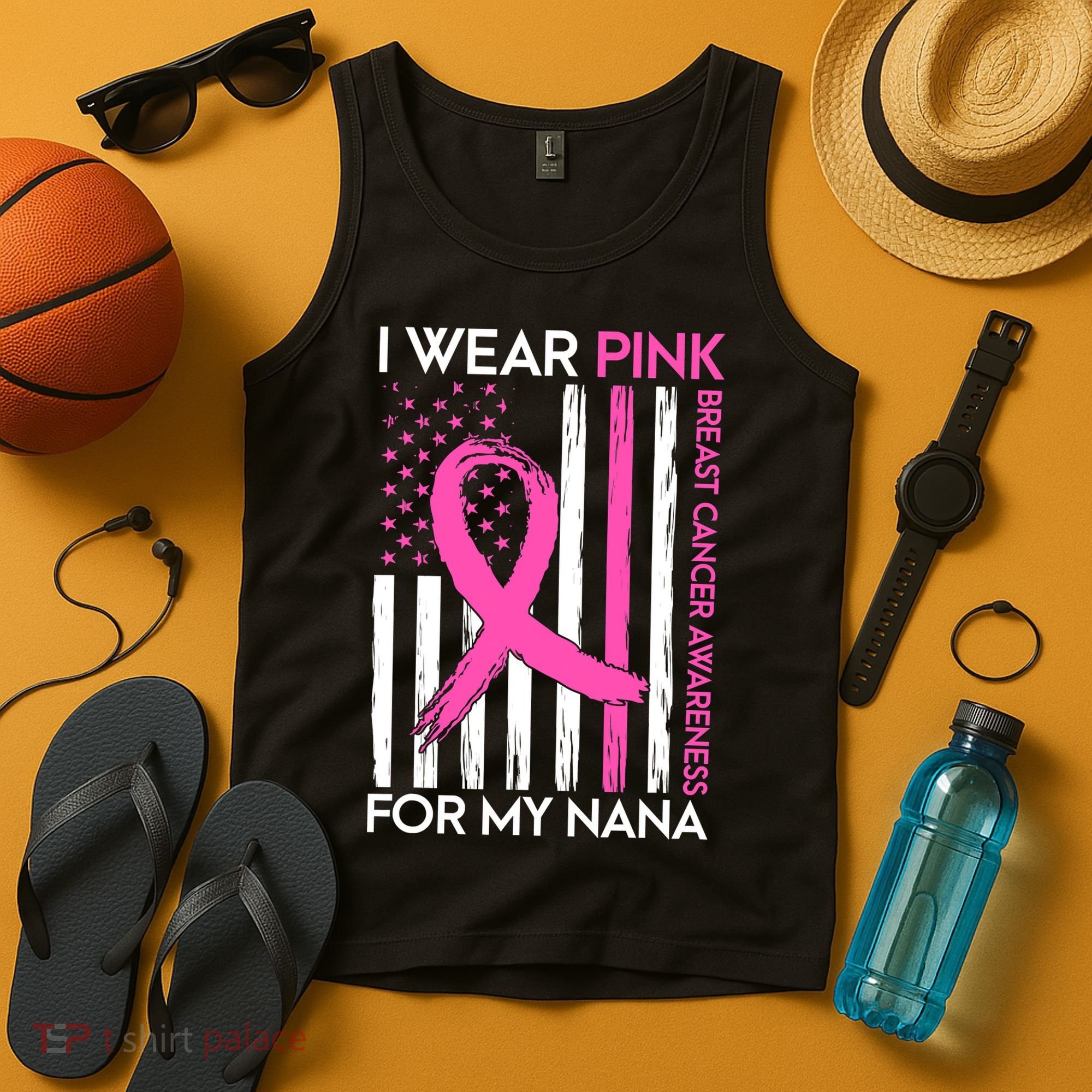Breast Cancer Awareness I Wear For My Nana Tank Top